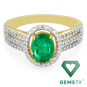 Emerald and Diamond Ring