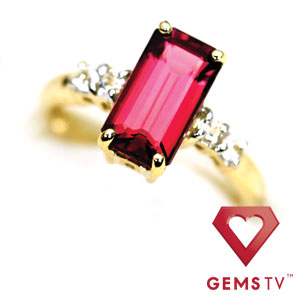 Rhodolite Garnet and Diamond Ring