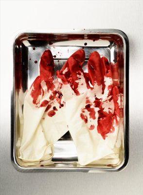 Bloody Latex Gloves