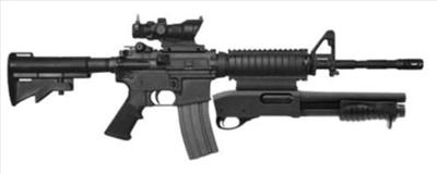 M4 A1 Carbine with Remington 870 MCS auxiliary