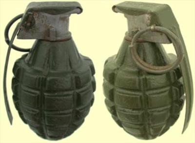 Pair of hand grenades