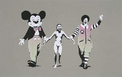 Mickey Mouse, Ronald McDonald and Vietnamese Girl
