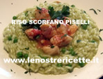 Riso scorfano piselli