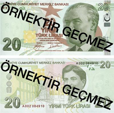 20 TÜRK LİRASI