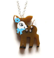 bambi deer necklace