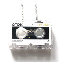 mini cassette tape necklace