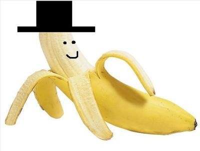 Banana with a hat