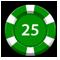 25 chips