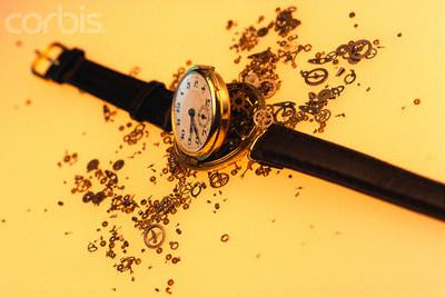 a broken watch for when you really need to know the time 