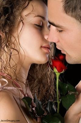 romantic kiss
