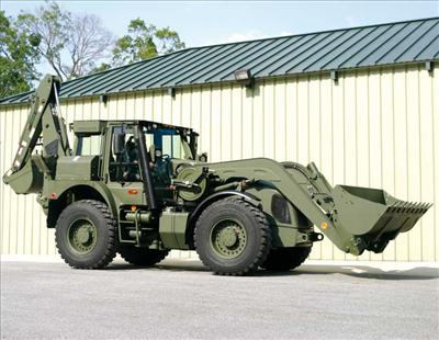Camo Backhoe Loader