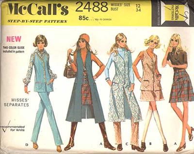 Patterns that your mom would use to make your clothes