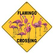 Caution CJWC Flocking Flamingos