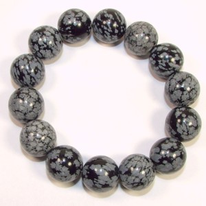 Snowflake Obsidian Bracelet
