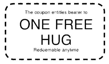 Free hug coupon