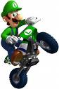 luigi on a motor bike