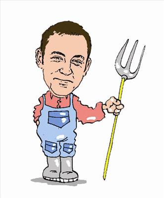 Cartoon Farmer Doc Shanahan