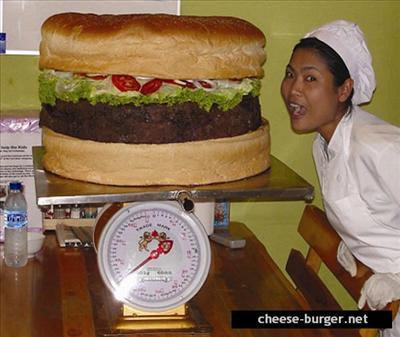 massive cheese burger