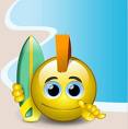 Surfer smiley