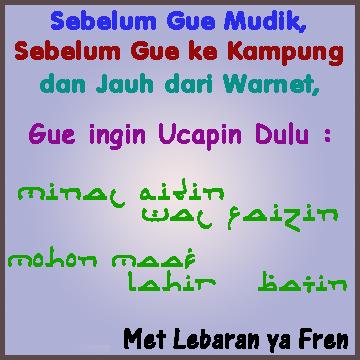 Selamat lebaran kawanku