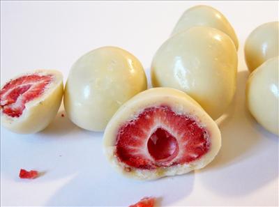 Fresas con chocolate blanco