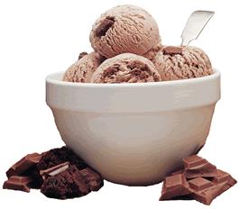 Helado de chocolate grande