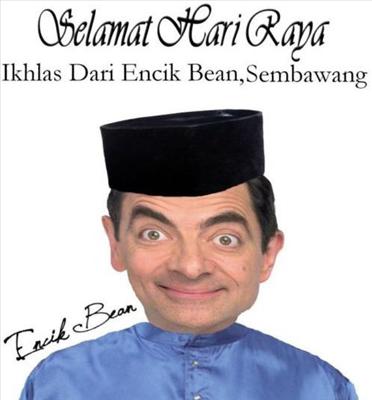 Encik Bean mengucapkan,'HO HO HO..SeLaMaT hArI rAyA..HO HO HO'