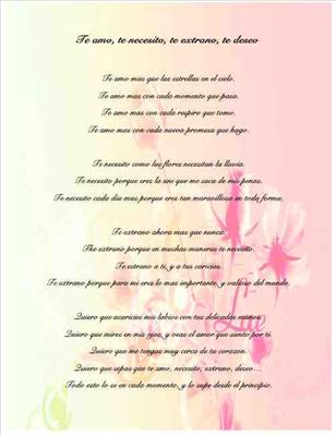 Poema lleno de rimas que al leerlos se sienten como caricias.