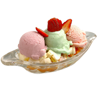 Ensalada de frutas con helados