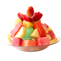 Fuente de Frutas con Helados