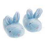 blue fuzzy bunny slippers