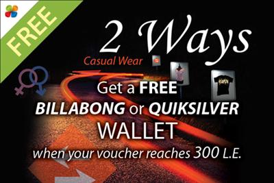 Free Quiksilver or Billabong Wallet (from) 2 Ways
