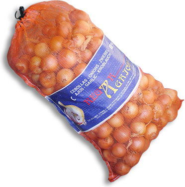 Saco cebollas del Complejo.  Simboliza \"espérate sentado\".