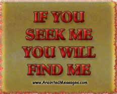 A Word from the Lord: Seek Me