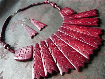 Red Resin Necklace