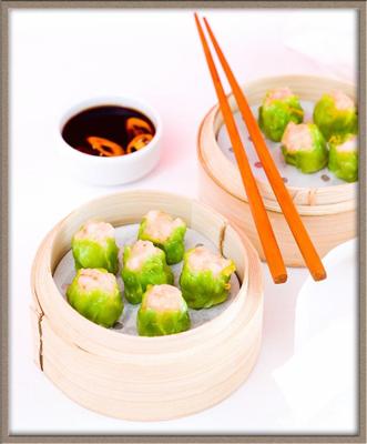 ขนมจีบกุ้ง (Steamed Shrimp Wontons)