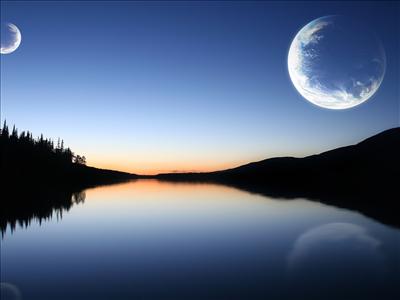 Moon and Lake