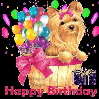 cute dog birthday greeting