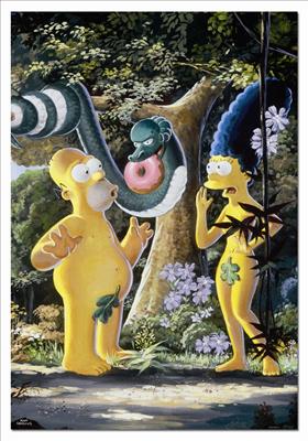 poster de homero como adam