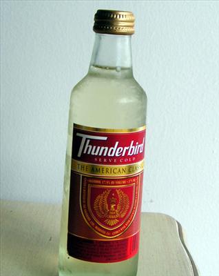 a bottle of thunderbird