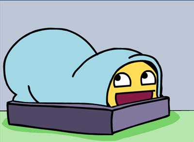 Lolface in a blanket