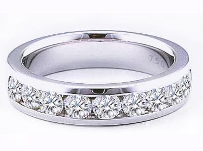 Eternity Ring 18 Diamonds Channel Setting