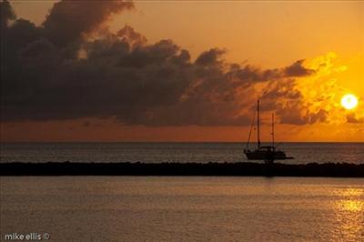 Sunrise this morning in the Bahamas photo by Mike Ellis