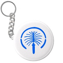 Dubai Palm Keychain