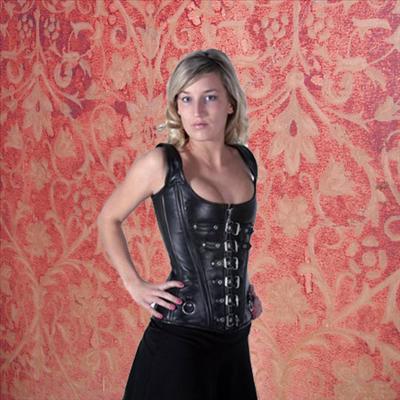 soft Leather corset