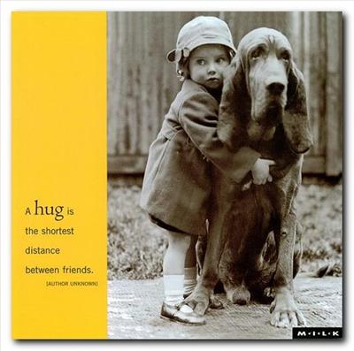 A hug is a shortest distance between friends! 