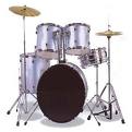 silver jazz drums