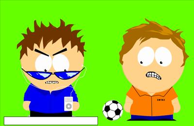 dudes playin footie