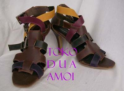 multi color heels