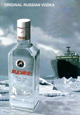 a bottle of russian vodka